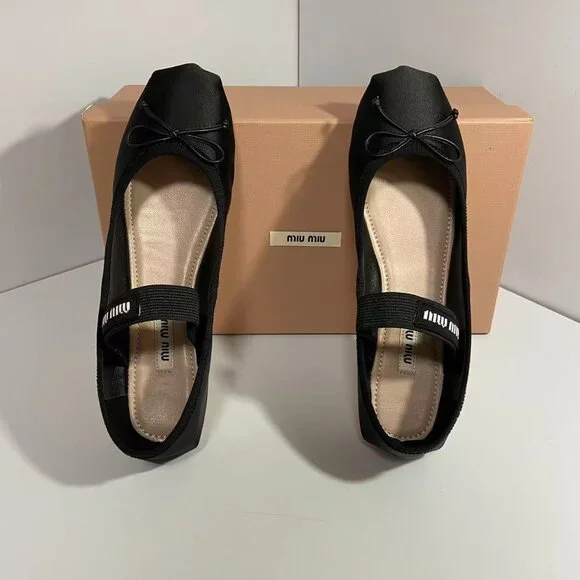 Miu Miu Black Ballet Flats - Picture 2 of 8